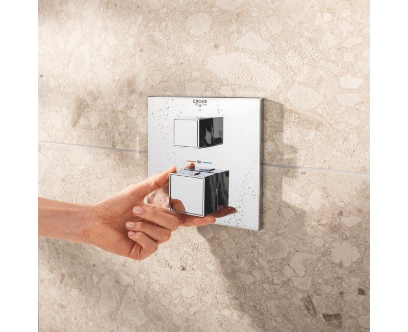 Dušas sistēma Grohe Precision Cube + Vitalio Rain Mono 310 Cube Hromēts 34879000