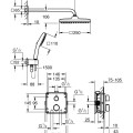 Душевая система Grohe Precision Thermostat Vitalio Comfort 250 встроенная с термостатом Chrome 34882000