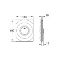 Кнопка для рамы Grohe Surf хром 37063000