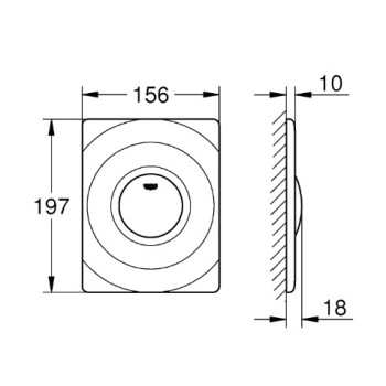 Poga iebūvējamam rāmim Grohe Surf Balta 37063SH0