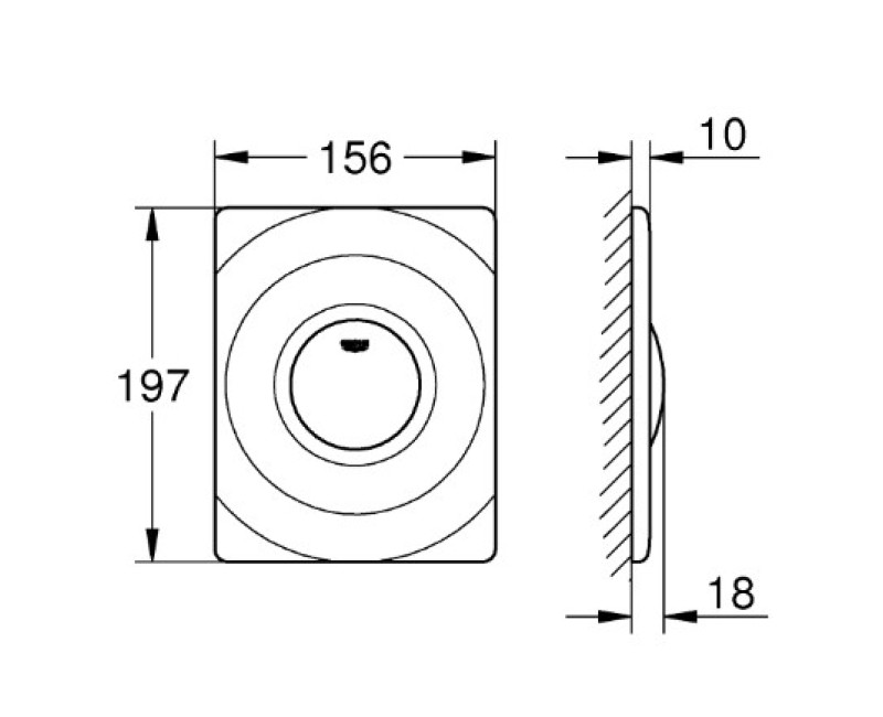 Кнопка для рамы Grohe Surf Белый 37063SH0