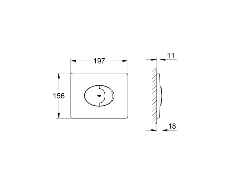 Poga iebūvējamam rāmim Grohe Skate Air Balta 38506SH0