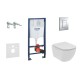 Tualetes poda komplekts Grohe Rapid SL rāmis ar podu Ideal Standard TESI Rimless, hromētu pogu Scate Cosmo un Soft Close vāku Tualetes poda komplekts Grohe Rapid SL rāmis ar podu Ideal Standard TESI Rimless, hromētu pogu Scate Cosmo un Soft Close vāku