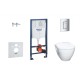 Tualetes poda komplekts Grohe Solido rāmis ar podu Bau Ceramic, Hromēta Skate Cosmopolitan poga un Soft Close vāku Tualetes poda komplekts Grohe Solido rāmis ar podu Bau Ceramic, Hromēta Skate Cosmopolitan poga un Soft Close vāku