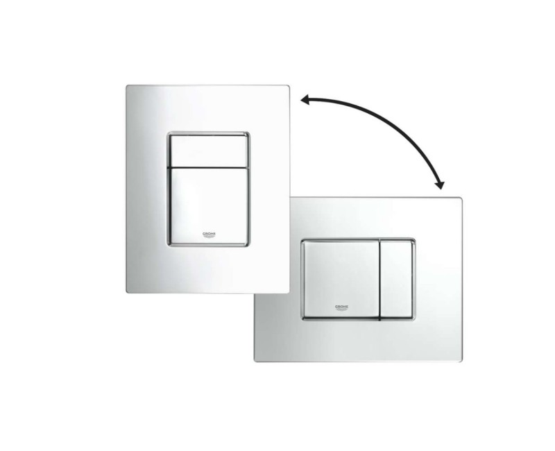 Tualetes poda komplekts Grohe Solido rāmis ar podu Bau Ceramic, Hromēta Skate Cosmopolitan poga un Soft Close vāku