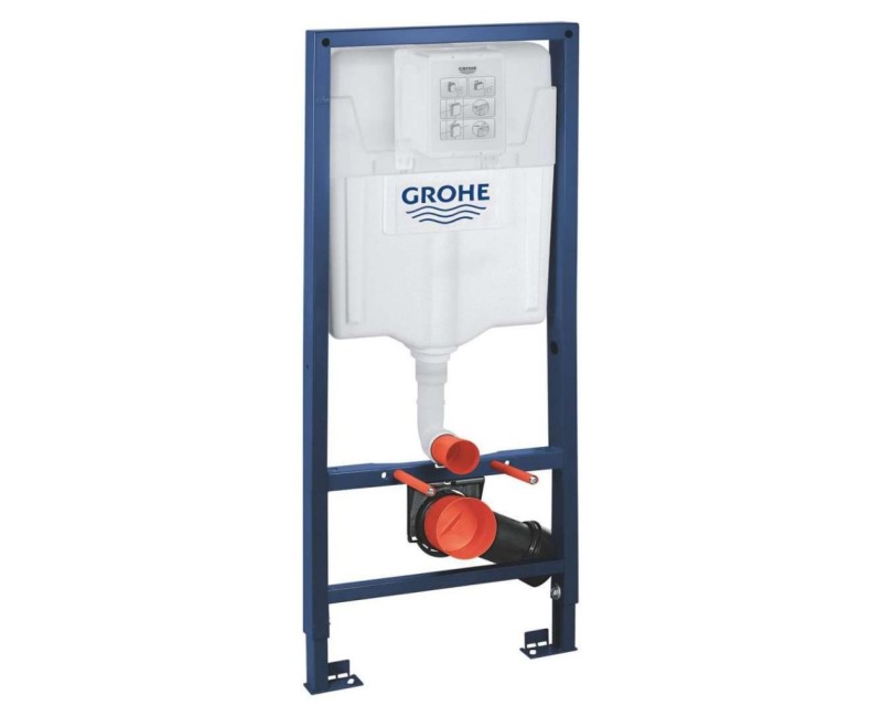 Tualetes poda komplekts Grohe Rapid SL rāmis ar podu Ideal Standard AQUABLADE®, hromētu pogu Scate Cosmo un Soft Close vāku