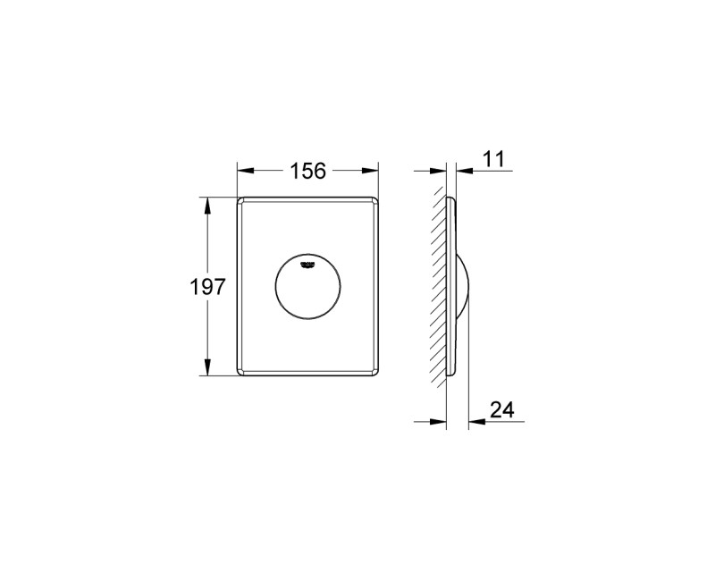 Кнопка для рамы Grohe Skate белая 38573SH0