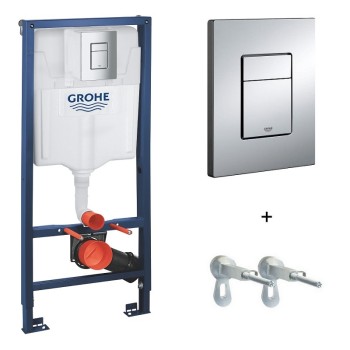 Tualetes poda komplekts Grohe Rapid SL + poga Skate Cosmopolitan un stiprinājumi,  38772001