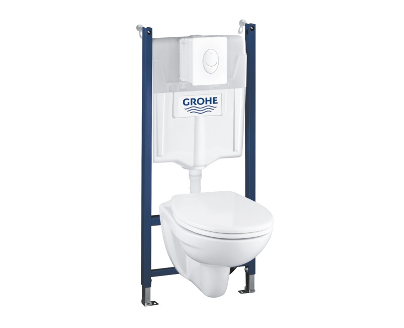 Комплект Grohe WC унитаз+рама Solido+кнопка+кришка 39116000