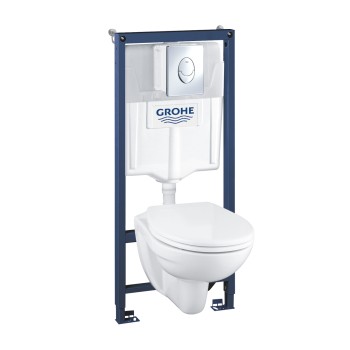 Tualetes poda komplekts Grohe Solido Rāmis ar pogu Skate Air, piekaramais pods Rimless