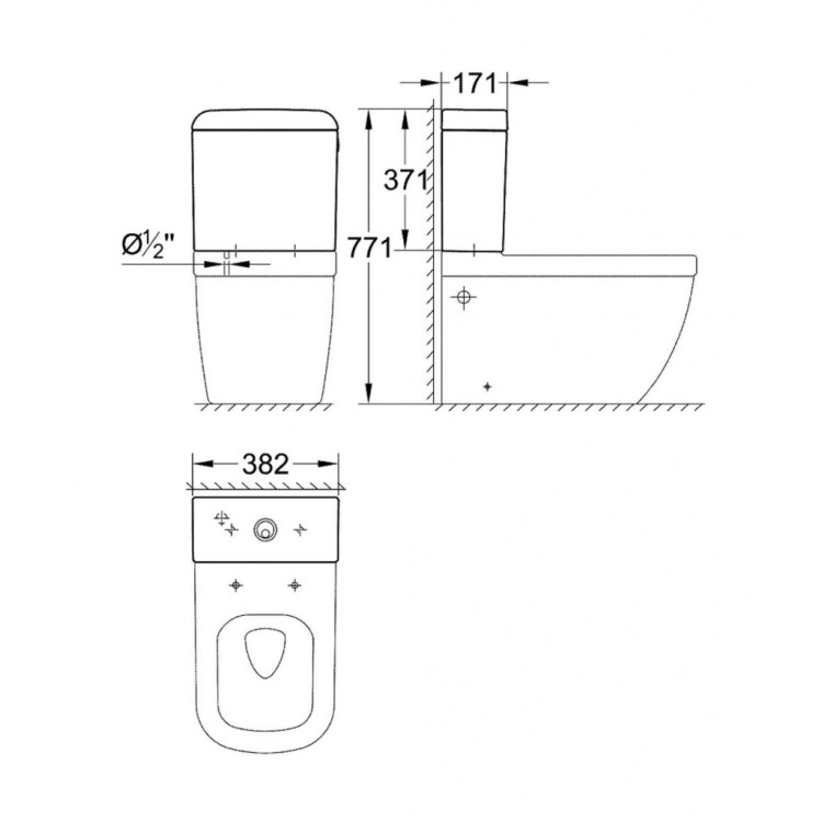 Grohe Euro Ceramic Flush бачок для унитаза, белый 39332000 Grohe Euro Ceramic Flush бачок для унитаза, белый 39332000