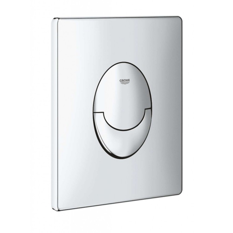 Tualetes poda komplekts Grohe Solido rāmis, Bau Ceramic Rimless pods, Hromēta poga un Soft Close vāku Tualetes poda komplekts Grohe Solido rāmis, Bau Ceramic Rimless pods, Hromēta poga un Soft Close vāku