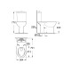 Tualetes pods GROHE Bau Ceramic Rimfree, Bez tvertnes un vāka, Balts 39429000