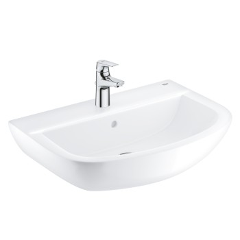 Комплект смеситель + мойка Grohe Bau Ceramic + смеситель Start Flow белый/хром 39472000
