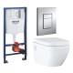 Montāžas rāmja komplekts Grohe Rapid SL ar Podu Grohe Euro Ceramic Rimless ar vāku SoftClose un Pogu Skate Cosmopolitan hroms Montāžas rāmja komplekts Grohe Rapid SL ar Podu Grohe Euro Ceramic Rimless ar vāku SoftClose un Pogu Skate Cosmopolitan hroms