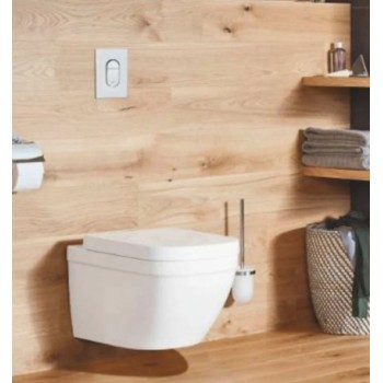 Piekaramais tualetes pods Grohe Euro Ceramic Rimless Triple Vortex ar Soft Close +quick release vāku 39693000