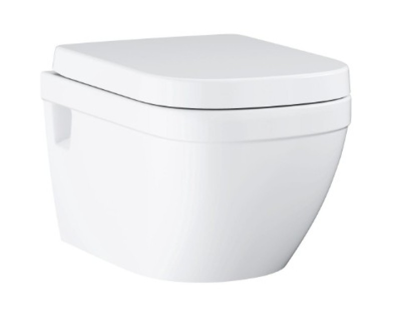 Подвесной унитаз Grohe Euro Ceramic Rimfree с функцией Soft Close + quick release крышка 39703000
