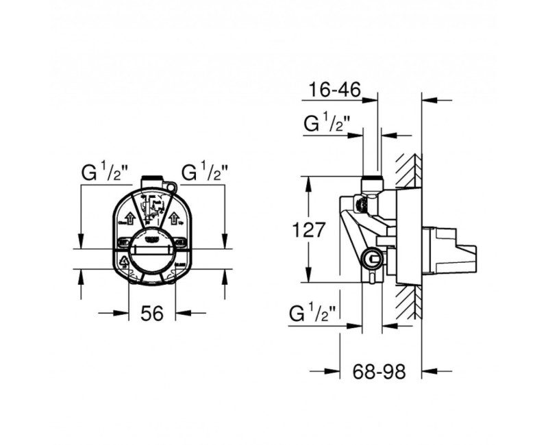 Iebūvējamā daļa GROHE  23429000