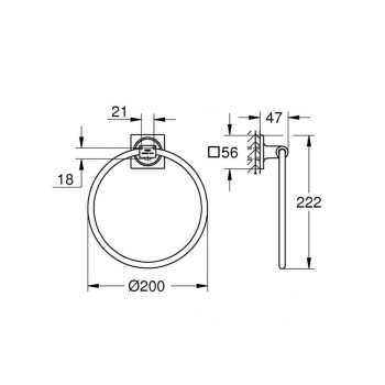 Dvieļu turētājs Grohe Allure Cool Sunrise  40339GL1
