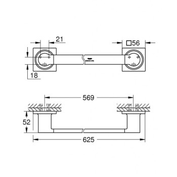 Dvieļu turētājs Grohe Allure Warm 569 mm Sunset  40341DA1
