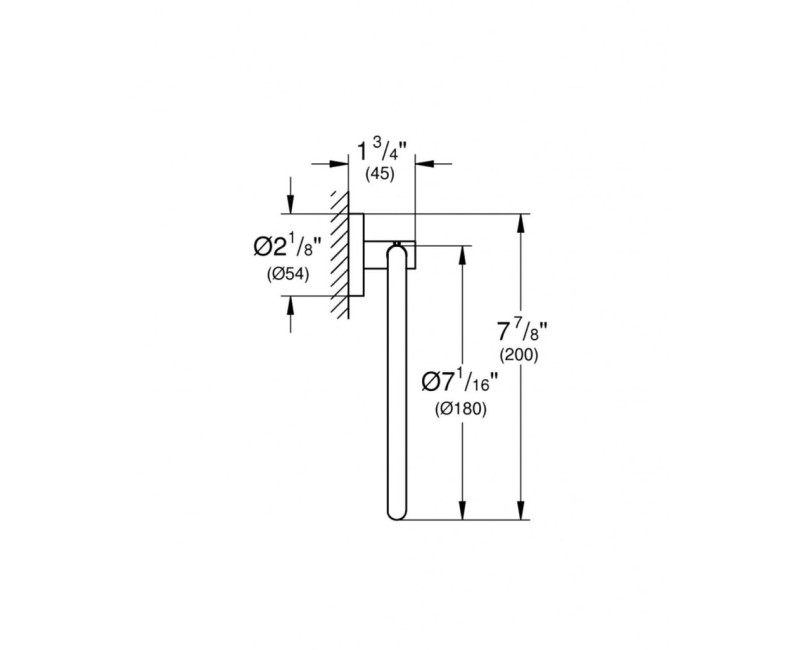 Dvieļu turētājs Grohe Essentials StarLight® apdare, matēts tumšs grafīts 40365AL1