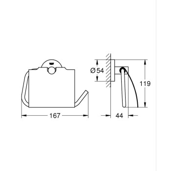 Держатель для туалетной бумаги Grohe Essentials StarLight® с отделкой Cool Sunrise 40367GL1
