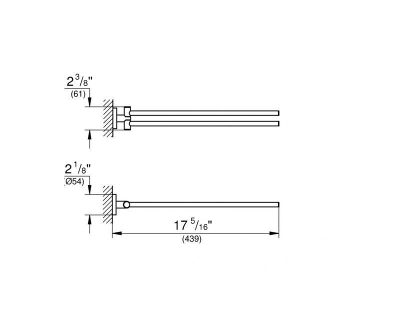 Dvieļu turētājs Grohe Essentials StarLight® apdare birstēts Cool Sunrise 40371GN1