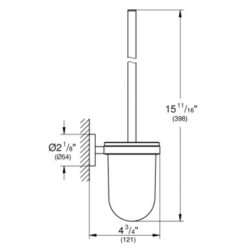 Ершик для унитаза GROHE Essentials StarLight®,  brushed hard graphiteт 40374AL1