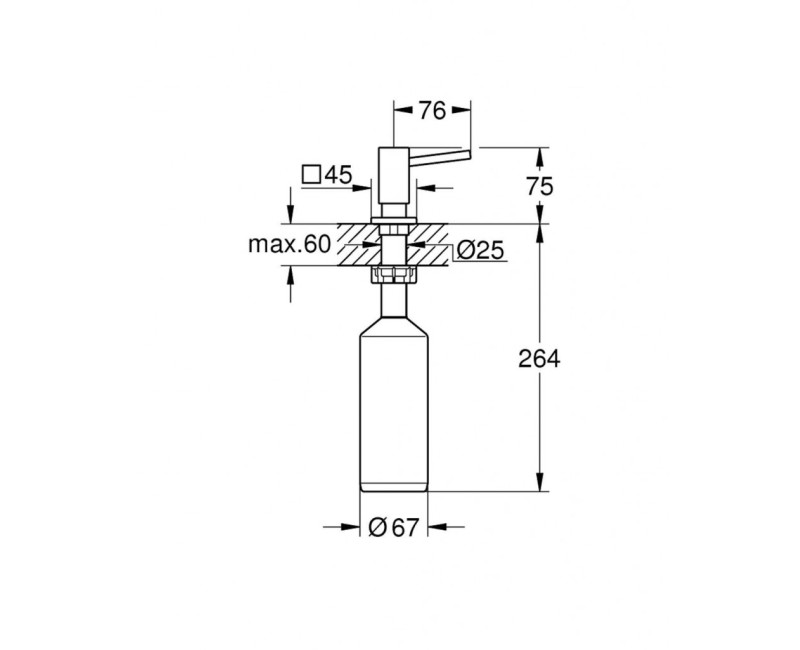 Диспенсер для жидкого мыла Grohe, хром 40649000