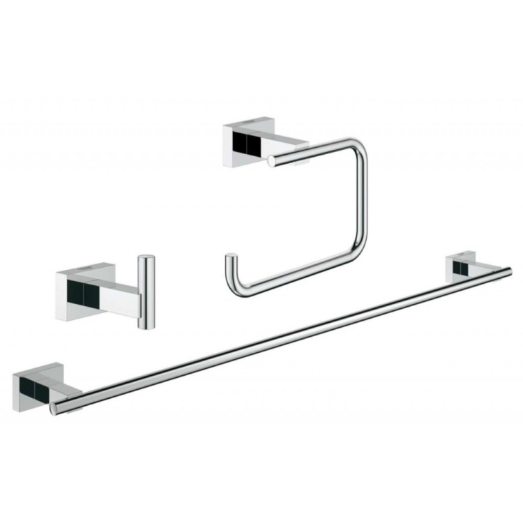 Aksesuāru komplekts Grohe Essentials Cube StarLight® apdare, Hromēts 40777001 Aksesuāru komplekts Grohe Essentials Cube StarLight® apdare, Hromēts 40777001