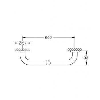 Rokturis Vannas istabai GROHE Essentials 600mm StarLight® apdare, Hromēts 40794001