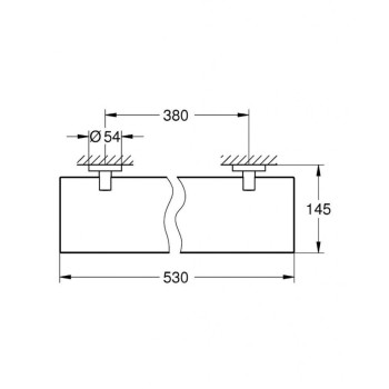 Полка для ванной комнаты GROHE Essentials 530 мм, отделка StarLight®, хром 40799001