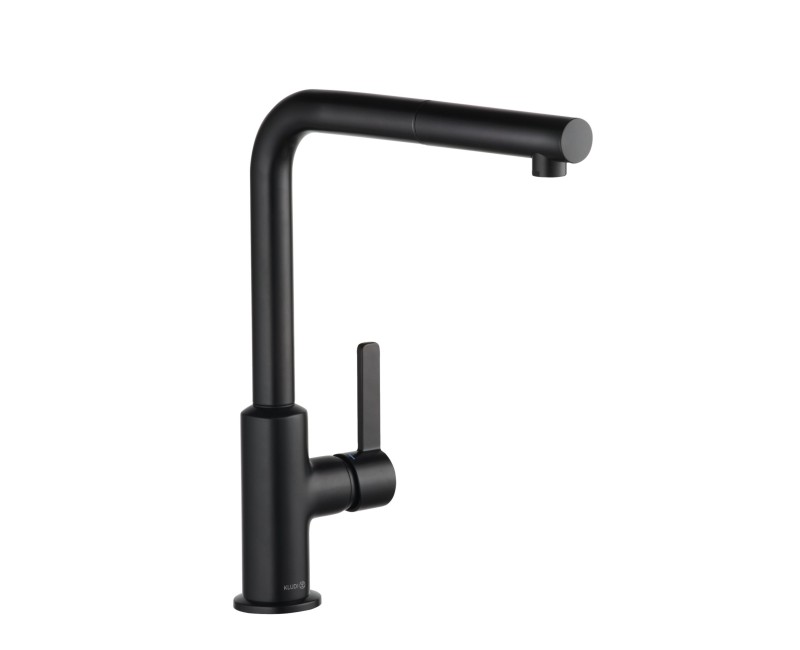 Смеситель для кухни Kludi-L-INE S Выдвижной Черный матовый 408513975