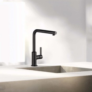 Смеситель для кухни Kludi-L-INE S Выдвижной Черный матовый 408513975