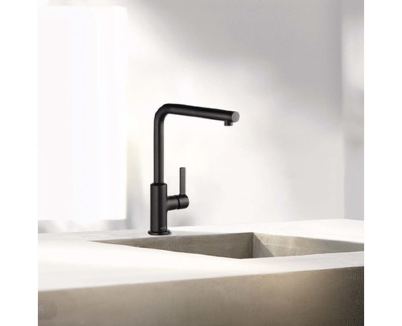 Смеситель для кухни Kludi-L-INE S Выдвижной Черный матовый 408513975