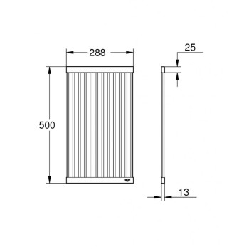 Pilienu savākšanas paplāte Grohe 40858SD0
