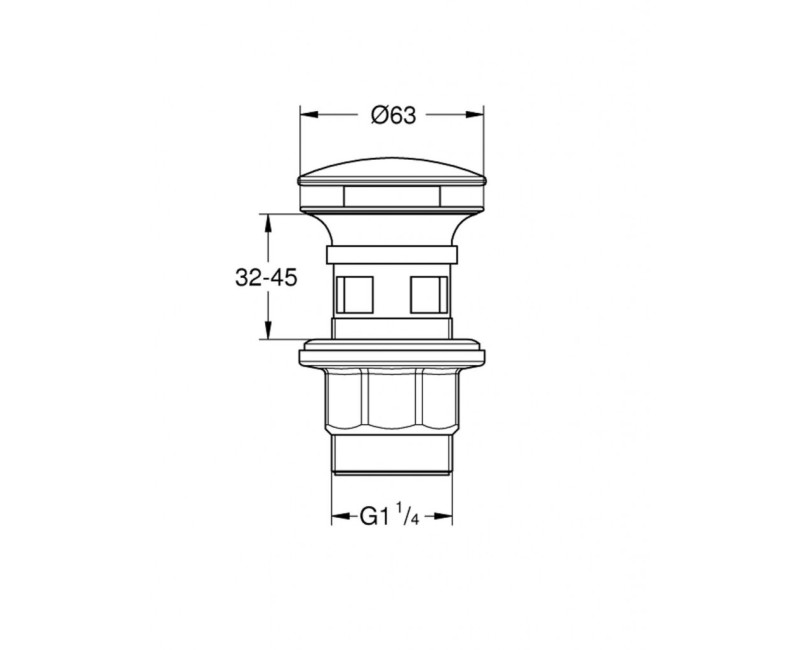 Izlietnes izplūde Grohe, Hromēta 40869000