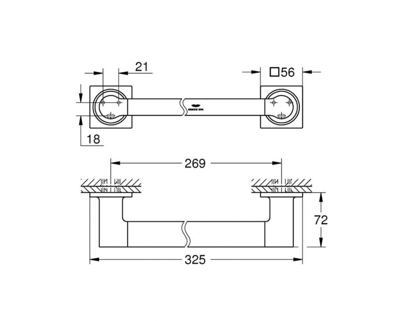 Ручка для ванной комнаты Grohe Allure 33 см Cool Sunrise 40955GL1