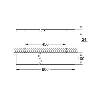 Vannas istabas plaukts Grohe Allure 60cm Warm Sunset 40965DA1