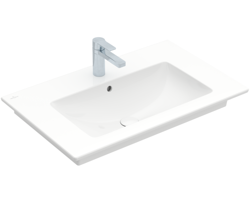 Vannas istabas izlietne Villeroy & Boch Venticello 80x50cm ar CeramicPlus apdari, Balta 41048LR1