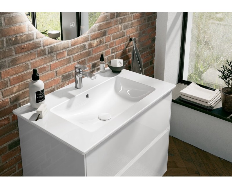 Vannas istabas izlietne Villeroy & Boch Venticello 80x50cm ar CeramicPlus apdari, Balta 41048LR1
