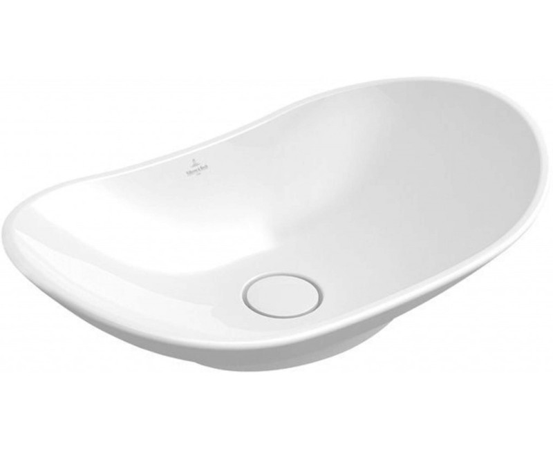 Vannas istabas izlietne Villeroy & Boch My Nature  61x36cm uz virsmas, Balta