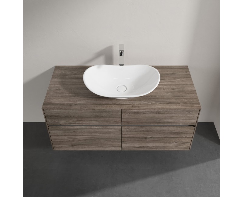 Vannas istabas izlietne Villeroy & Boch My Nature  61x36cm uz virsmas, Balta