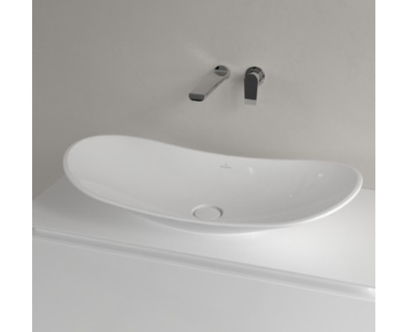 Vannas istabas izlietne Villeroy & Boch My Nature 81x41cm  uz virsmas, Balta