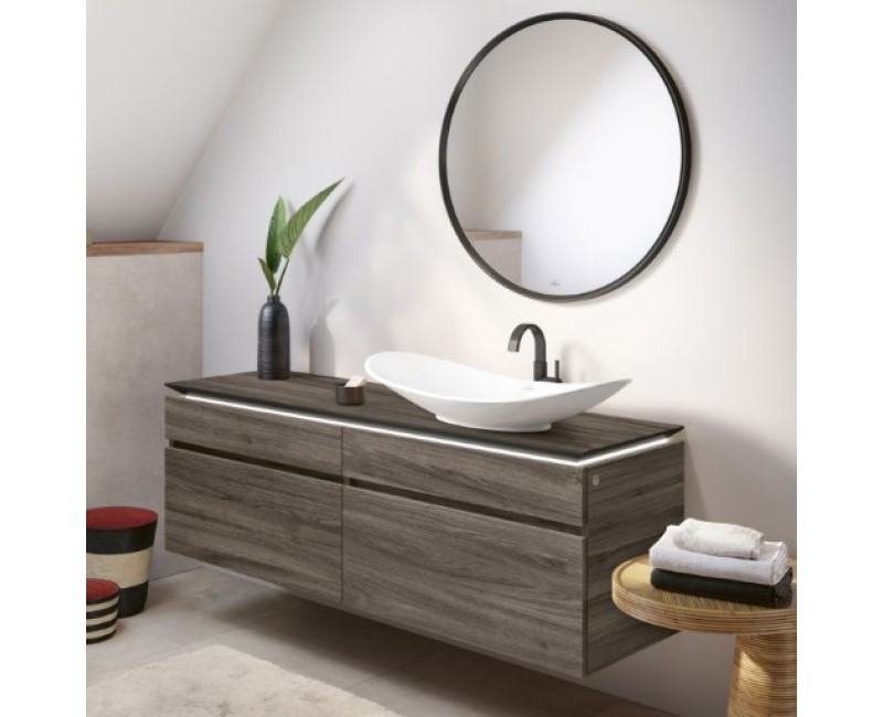 Vannas istabas izlietne Villeroy & Boch My Nature 81x41cm  uz virsmas, Balta