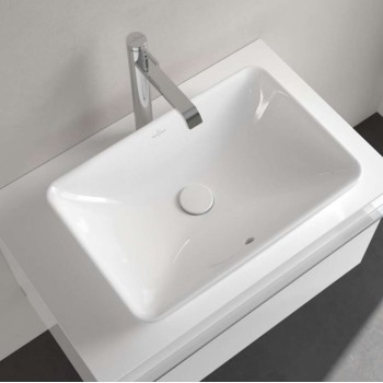 Раковина для ванной Villeroy & Boch Venticello 55x36 см, накладная, белая