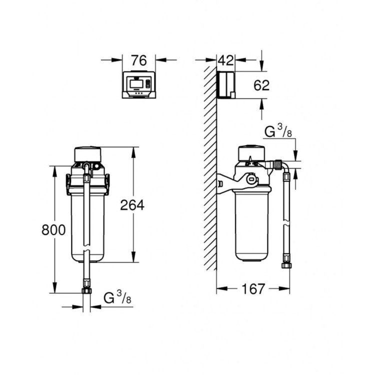 Ūdens Filtrs GROHE Blue Pure aktivētās ogles filtrs ar filtra galviņu 41136000 Ūdens Filtrs GROHE Blue Pure aktivētās ogles filtrs ar filtra galviņu 41136000