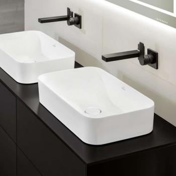 Vannas istabas izlietne Villeroy & Boch Finion 60x35cm uz virsmas, Balta