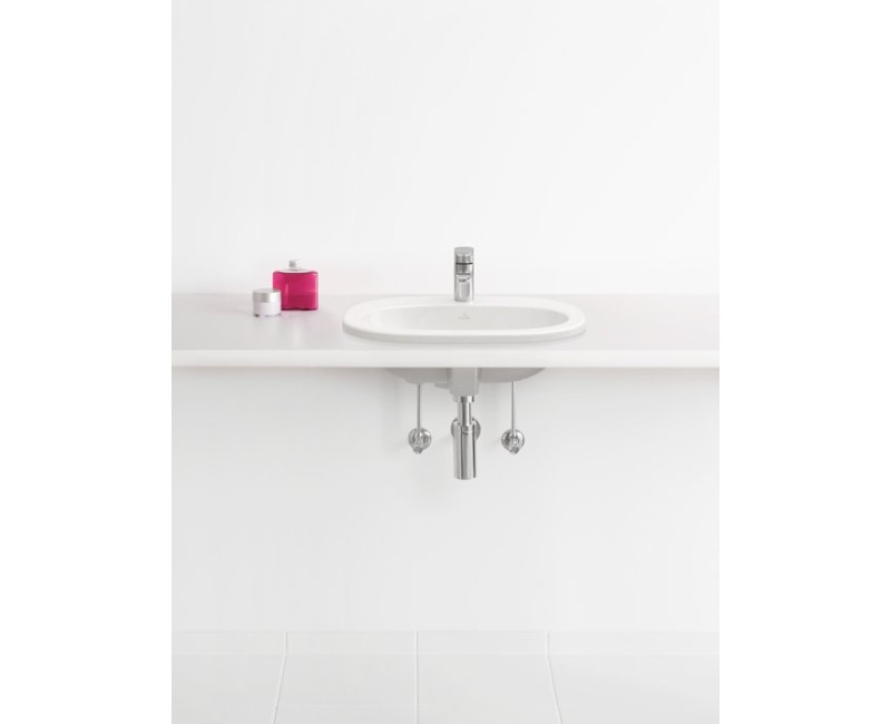 Vannas istabas izlietne Villeroy & Boch O.novo CeramicPlus apdare, 56x41cm iebūvējama Balta 416156R1