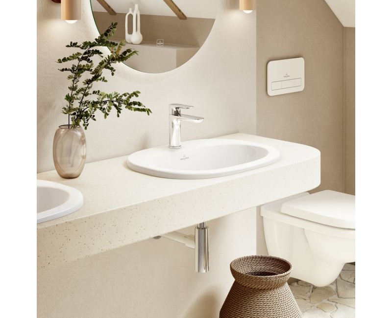 Vannas istabas izlietne Villeroy & Boch O.novo CeramicPlus apdare, 56x41cm iebūvējama Balta 416156R1